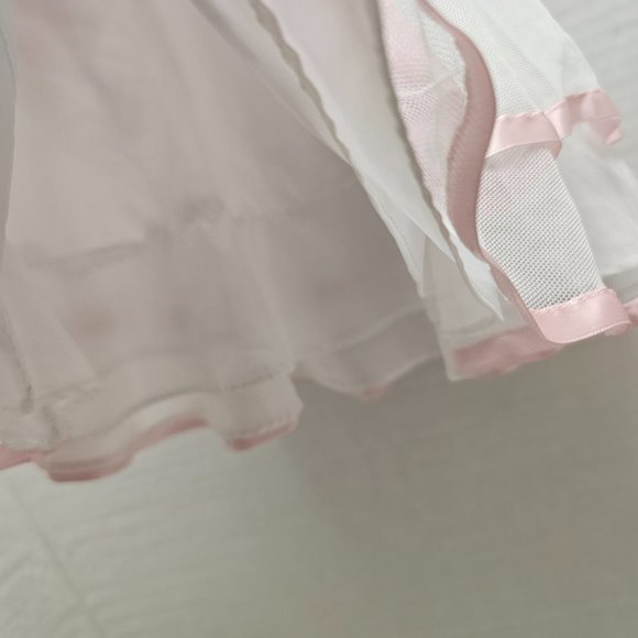 Rare Edition Girls Infant Toddler Pink White Satin bow Flower Dress Sleeveless 9 - Picture 16 of 16